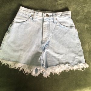 Wrangler light wash shorts